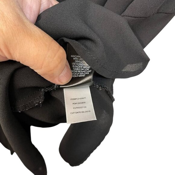 Torrid Georgette Tie-Front Flutter Sleeve Blouse Black Size 3X 22-24 Polyester - Picture 5 of 10